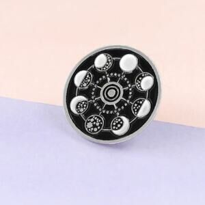 Moon Phase Pin Brooch